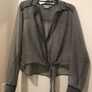 Loose button down top